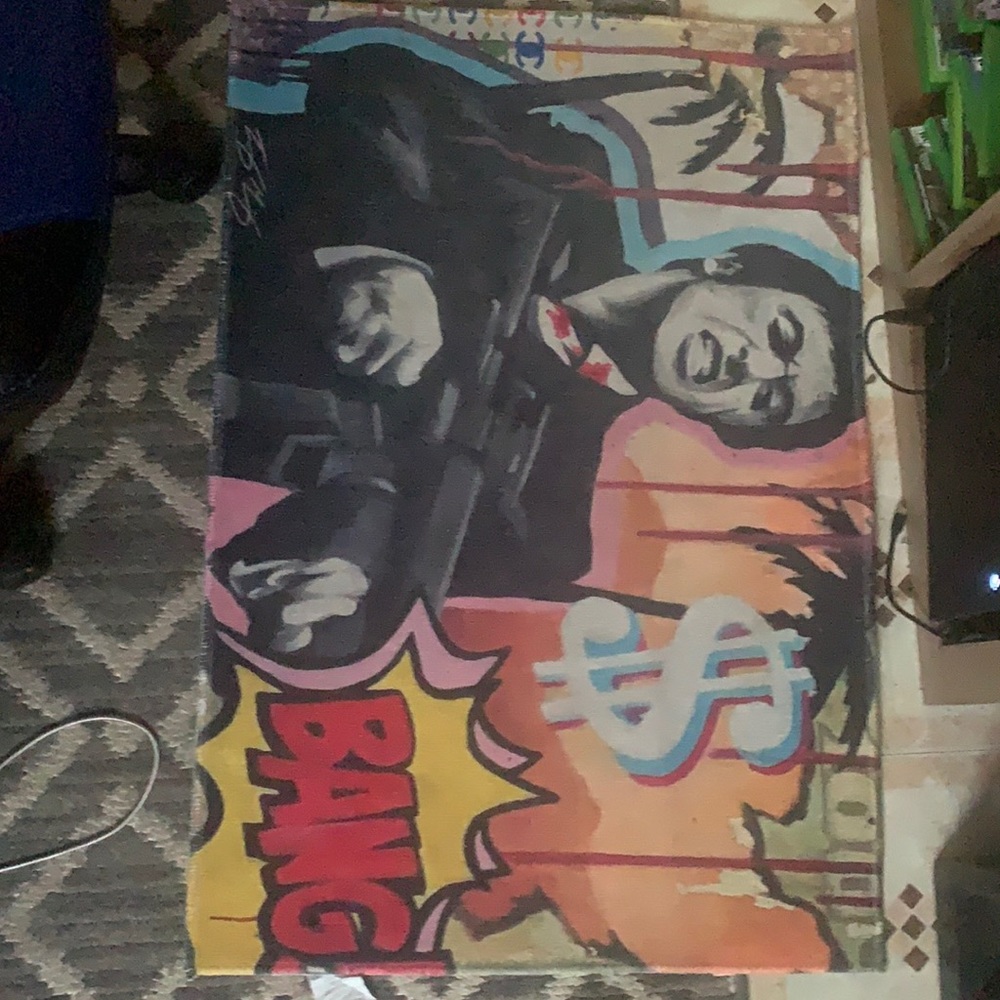 Scar face rug custom made piece (og price $250) asking price $220 will negotiate